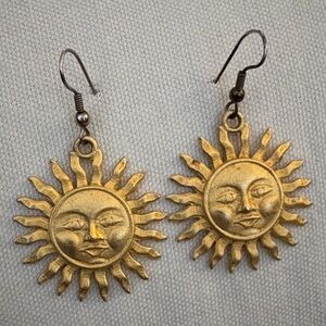 Express Gold Sunburst Drop Earrings